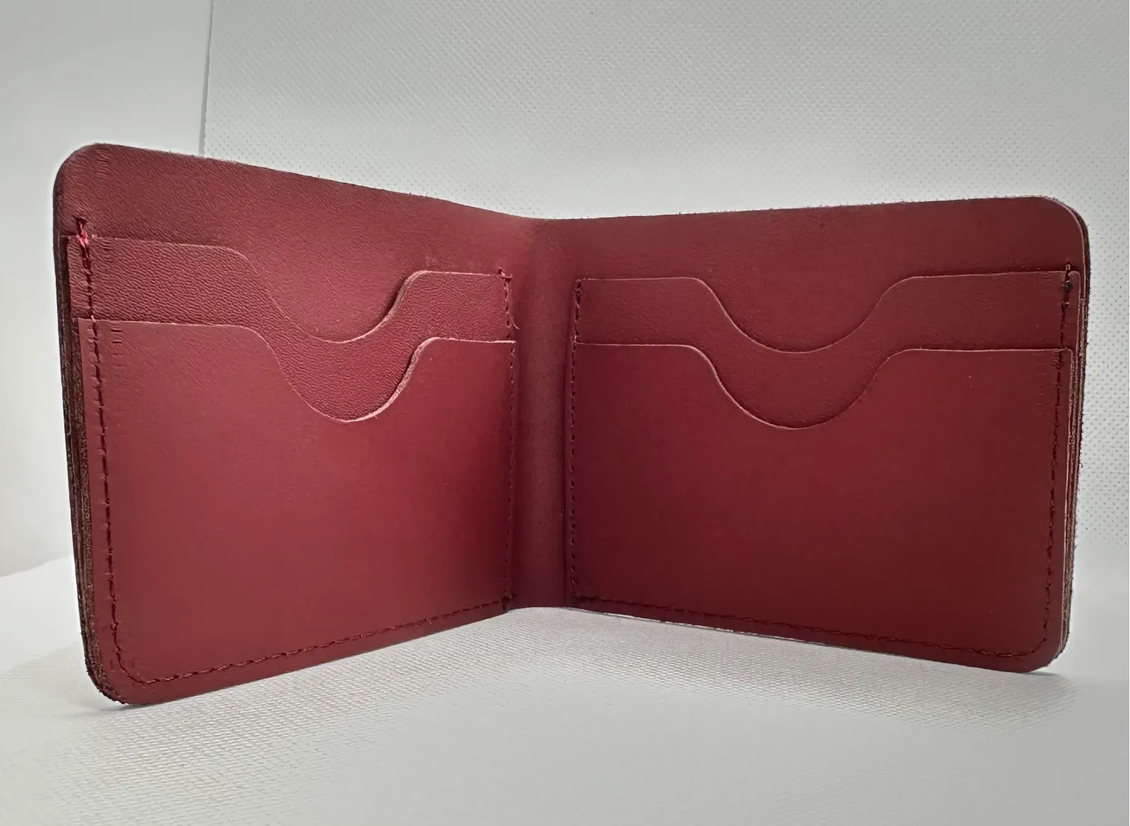Premium Cowhide Leather Wallet (Rust Red Color)