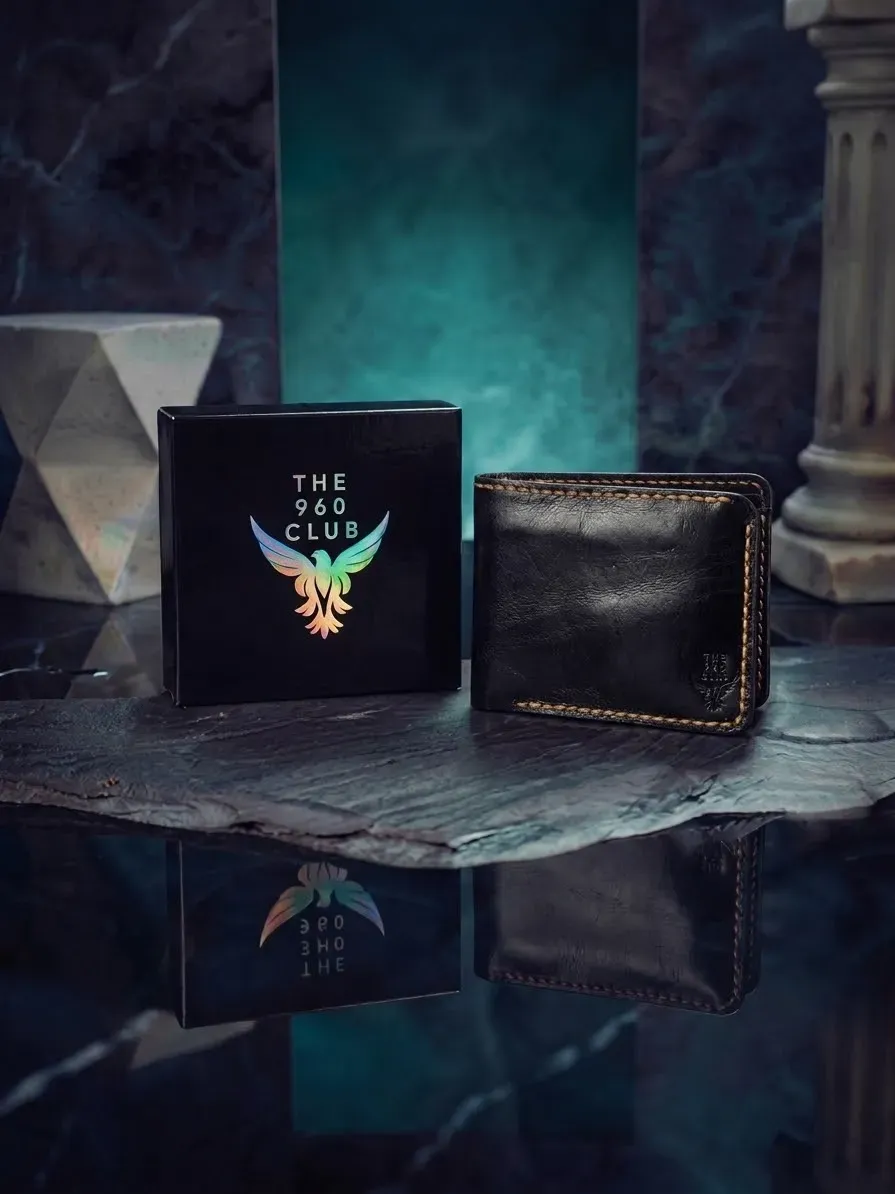 Baby Buffalo Black Leather Wallet