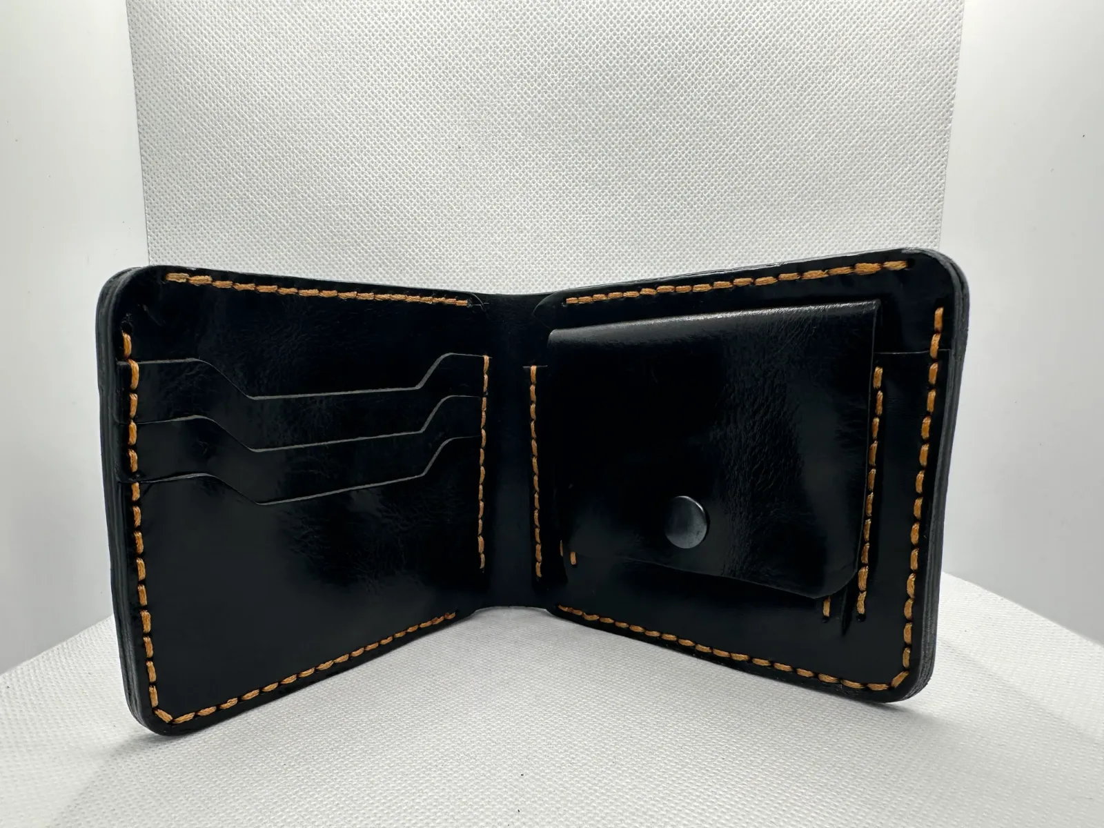 Baby Buffalo Black Leather Wallet