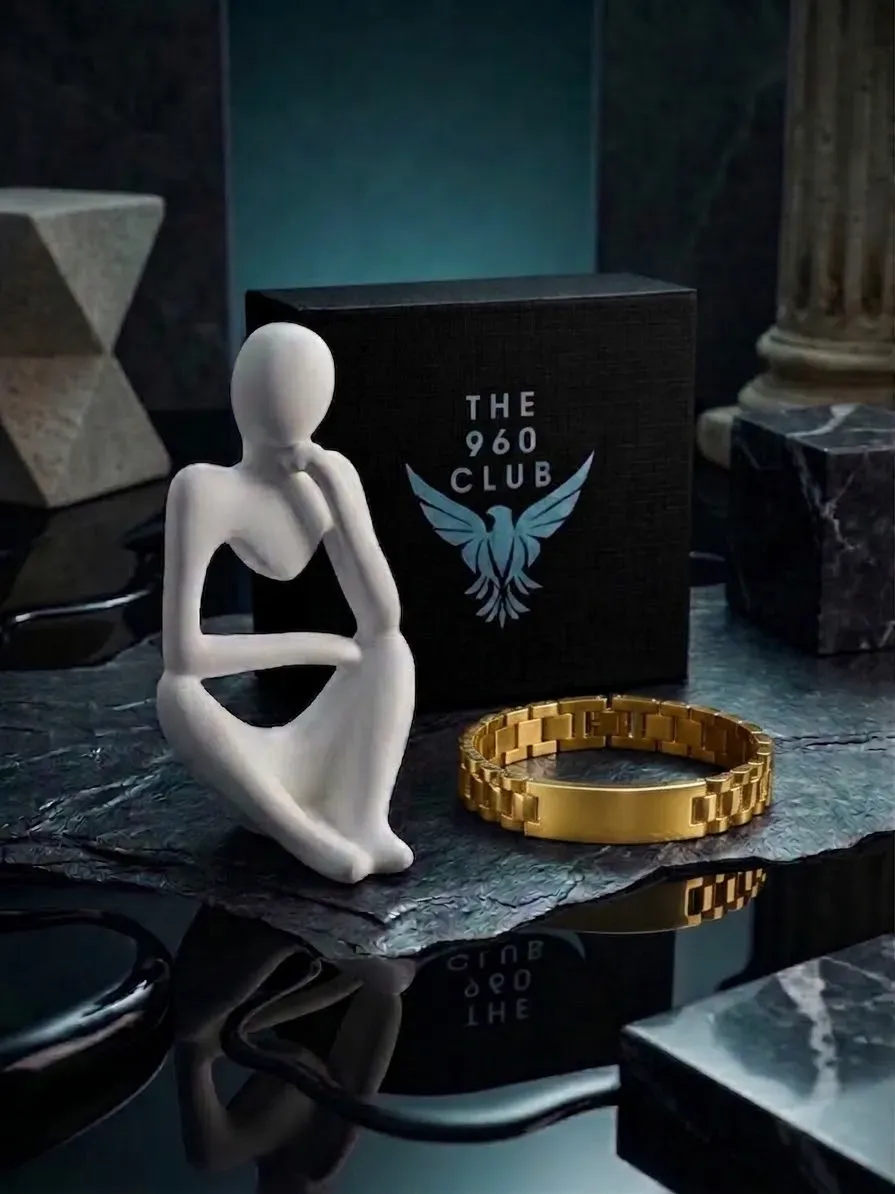 Stainless Steel Golden Wristband Bracelet