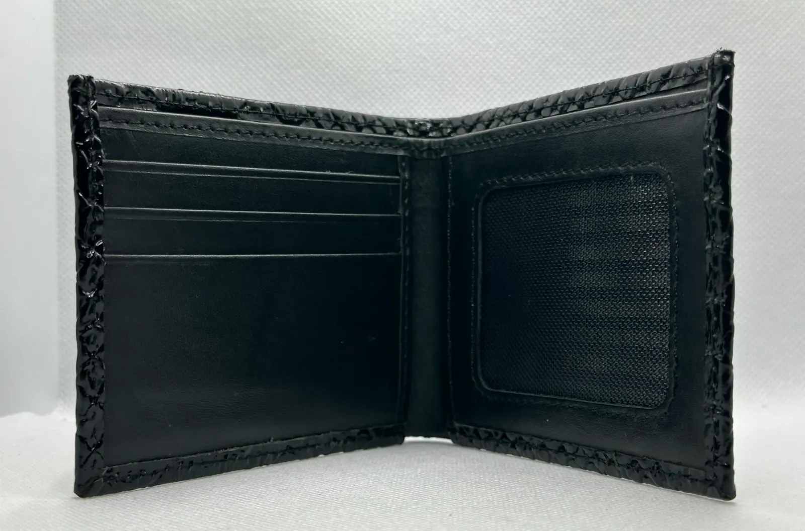 Premium Crocodile Leather Wallet (Black)