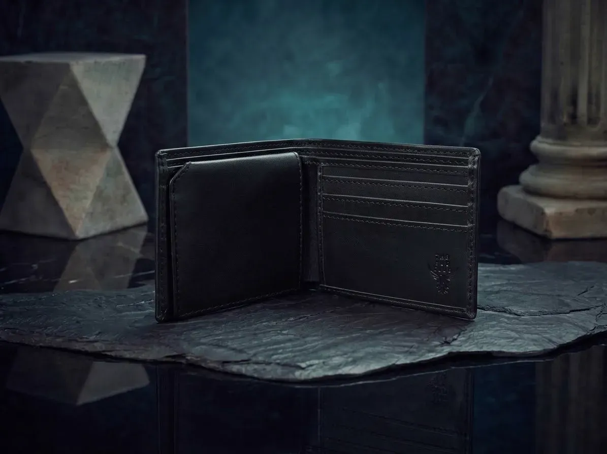 Premium Smooth Leather Wallet (Black)