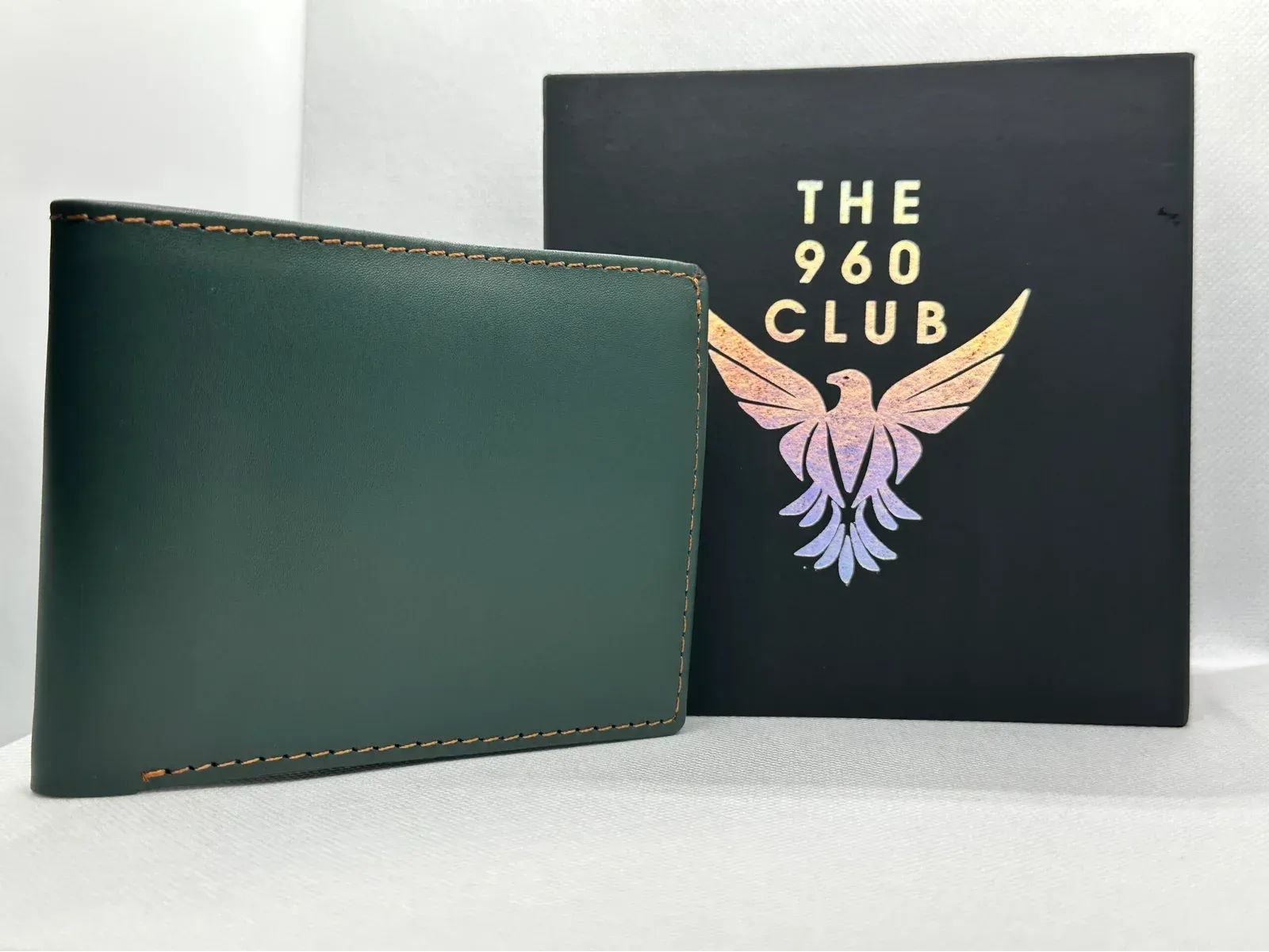 Cowhide Slim Leather Wallet (Hunter Green color 
