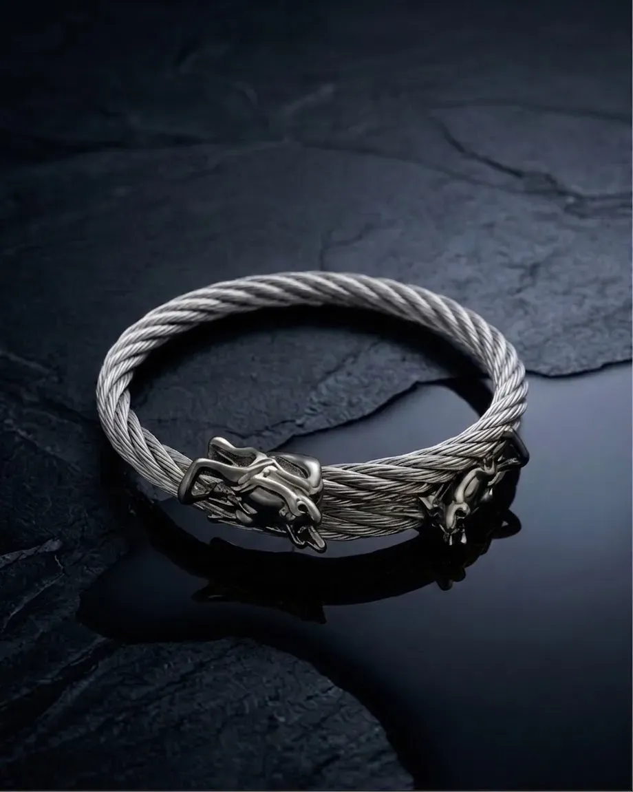 Dragon Headcuff Bracelet (Silver)