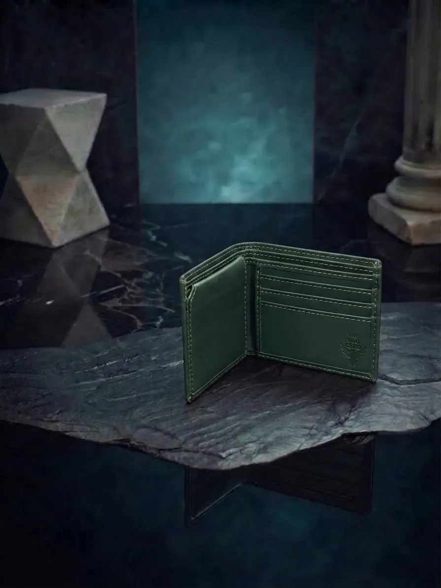 Cowhide Slim Leather Wallet (Hunter Green color 