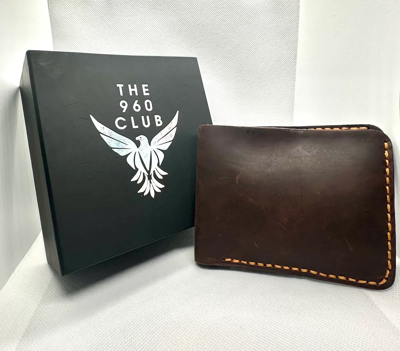 Handmade Buffalo Leather Wallet (Dark Brown)